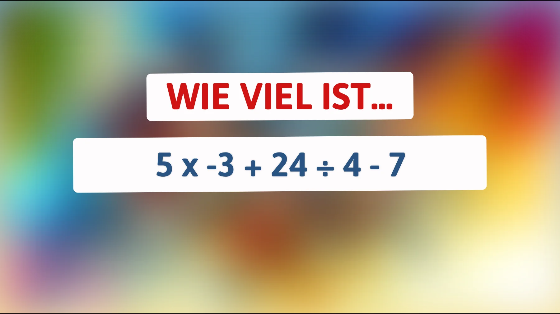 Nur 1 % der Menschen können diese Rechnung auf Anhieb lösen – gehörst du dazu? Finde die Antwort!"